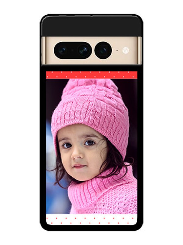 Custom Google Pixel 7 Pro 5G Custom Metal Phone CaseRed Pattern Design