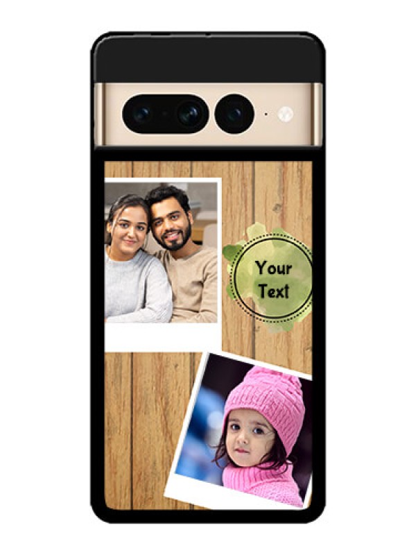 Custom Google Pixel 7 Pro 5G Custom Metal Phone CaseWooden Texture Design