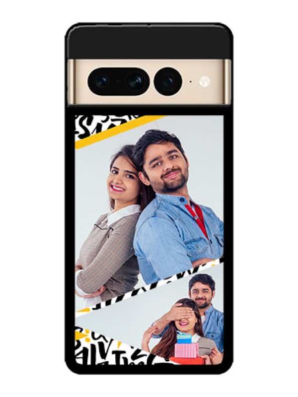 Custom Google Pixel 7 Pro 5G Custom Metal Phone CaseLetters Pattern Design