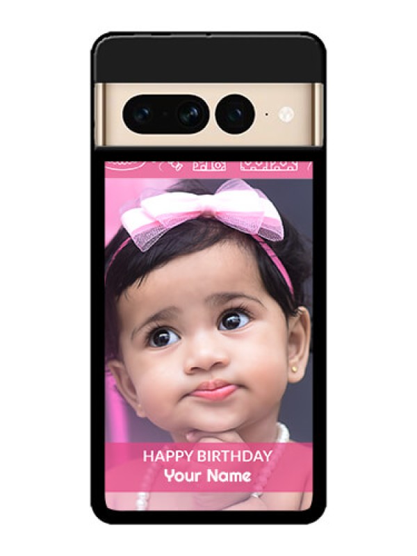 Custom Google Pixel 7 Pro 5G Custom Metal Phone CaseWith Birthday Line Art Design