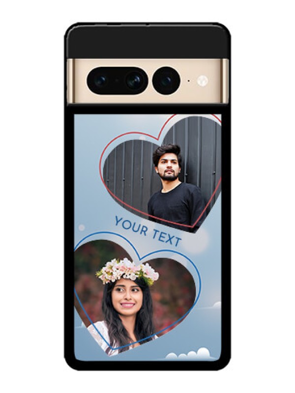 Custom Google Pixel 7 Pro 5G Custom Metal Phone CaseBlue Color Couple Design