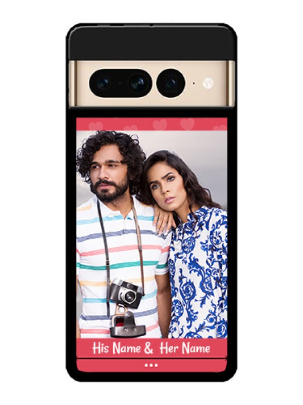 Custom Google Pixel 7 Pro 5G Custom Metal Phone CaseSimple Love Design