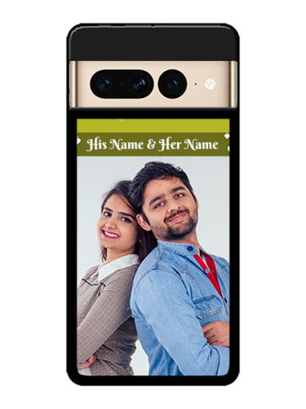 Custom Google Pixel 7 Pro 5G Custom Metal Phone CaseYou and Me Heart Design