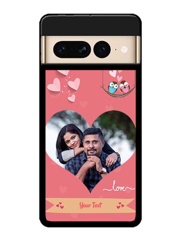 Custom Google Pixel 7 Pro 5G Custom Metal Phone CasePeach Color Love Design