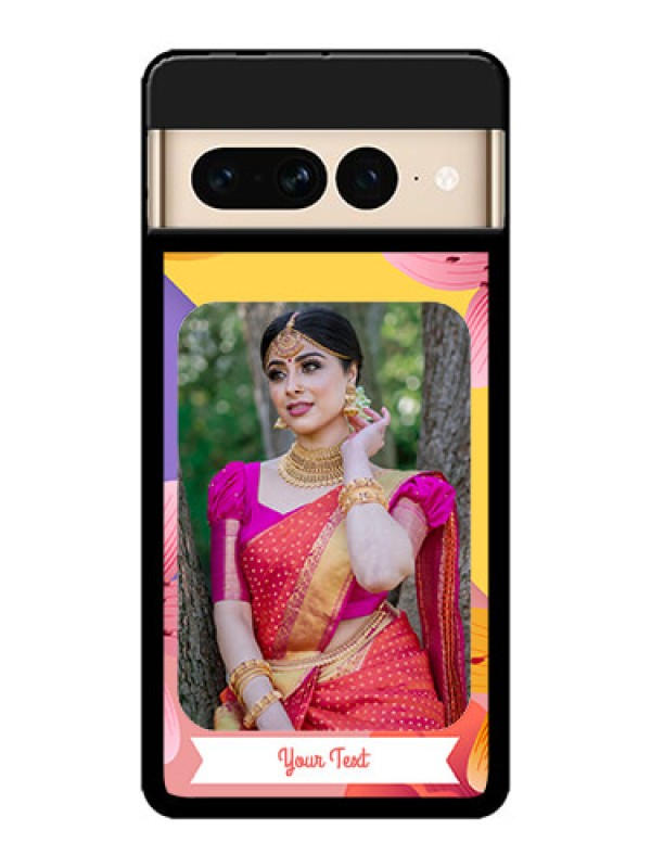 Custom Google Pixel 7 Pro 5G Custom Metal Phone Case3 Image With Vintage Floral Design