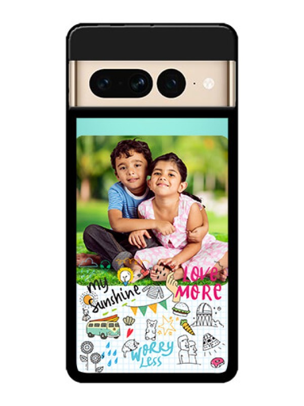 Custom Google Pixel 7 Pro 5G Custom Metal Phone CaseDoodle Love Design