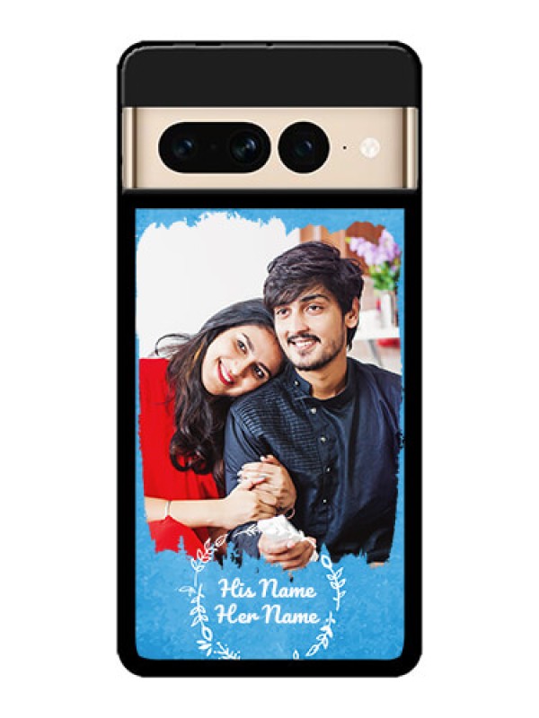 Custom Google Pixel 7 Pro 5G Custom Metal Phone CaseBlue Color Vintage Design