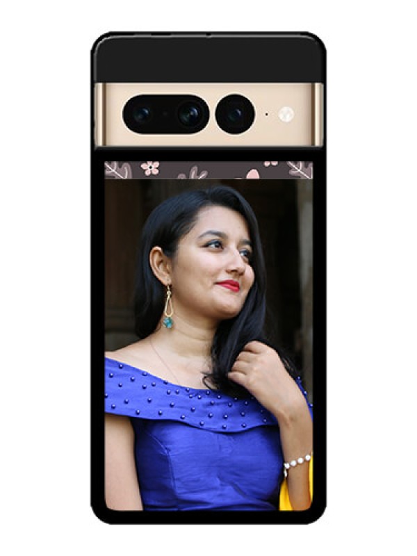 Custom Google Pixel 7 Pro 5G Custom Metal Phone CaseStylish Floral Design