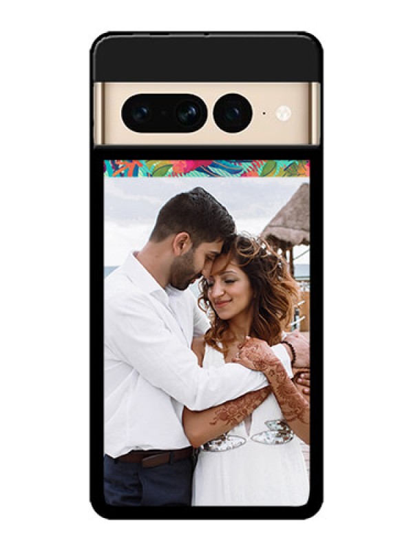 Custom Google Pixel 7 Pro 5G Custom Metal Phone CaseWatercolor Floral Design