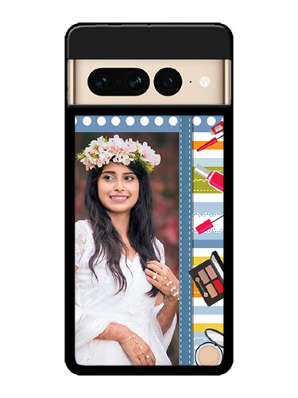 Custom Google Pixel 7 Pro 5G Custom Metal Phone CaseMakeup Icons Design