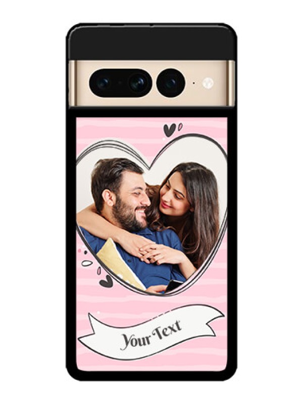 Custom Google Pixel 7 Pro 5G Custom Metal Phone CaseVintage Heart Design