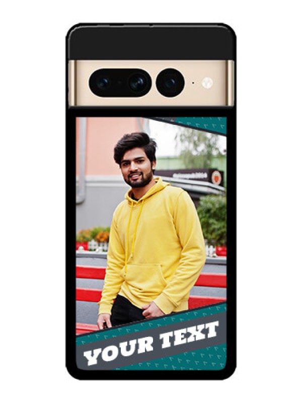 Custom Google Pixel 7 Pro 5G Custom Metal Phone CaseBackground Pattern Design With Quote