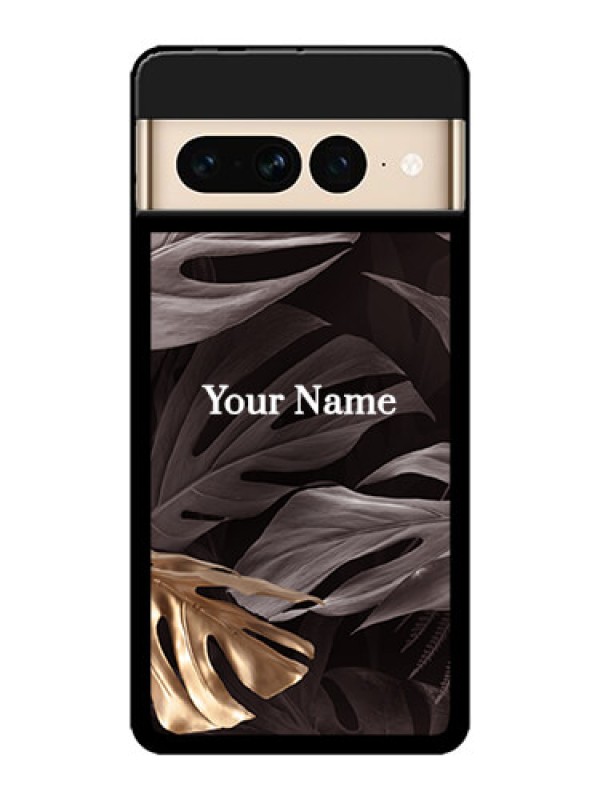 Custom Google Pixel 7 Pro 5G Custom Metal Phone CaseWild Leaves Digital Paint Design