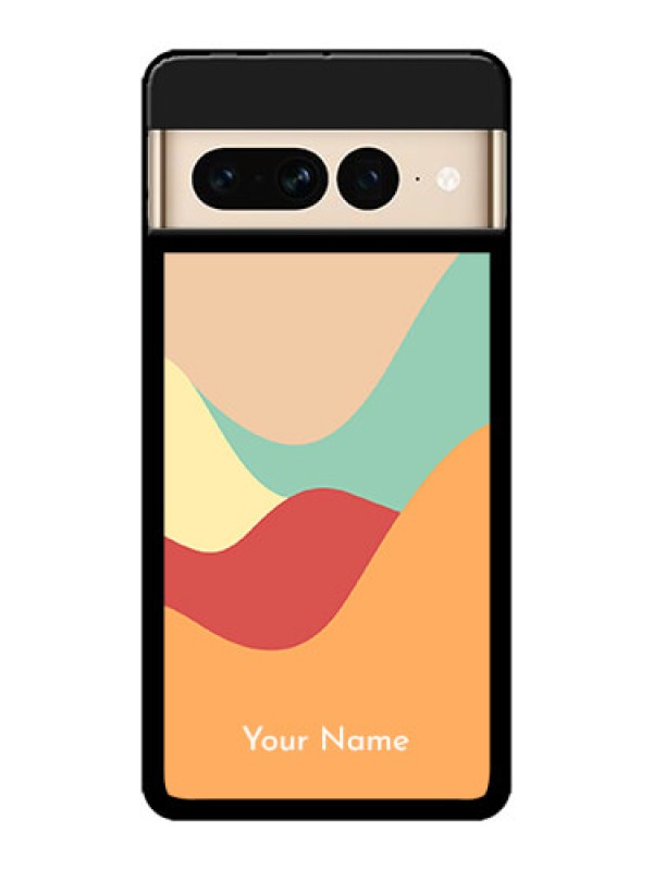 Custom Google Pixel 7 Pro 5G Custom Metal Phone CaseOcean Waves Multi - Colour Design