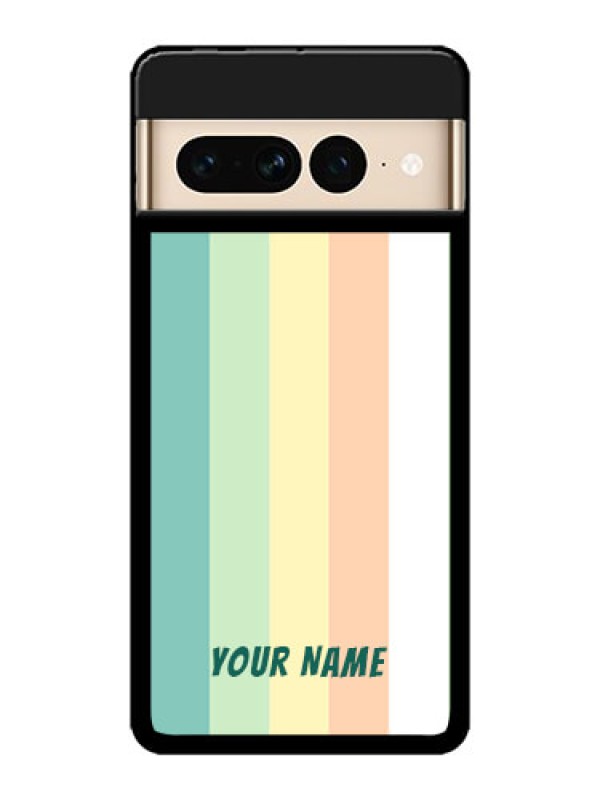 Custom Google Pixel 7 Pro 5G Custom Metal Phone CaseMulti - Colour Stripes Design
