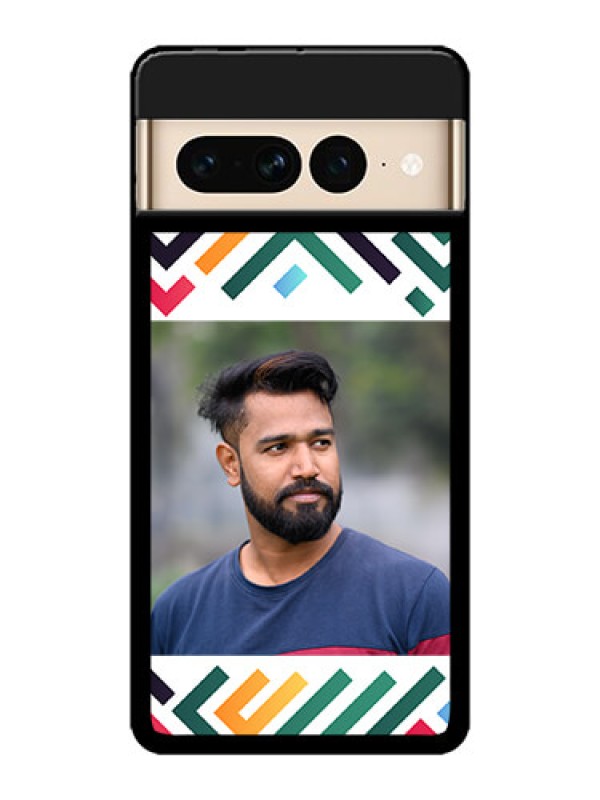 Custom Google Pixel 7 Pro 5G Custom Metal Phone CaseColorful Maze Pattern Design