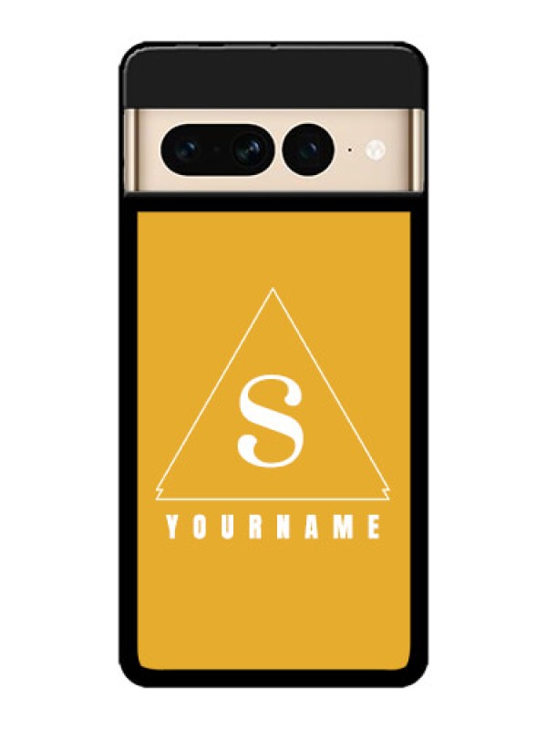 Custom Google Pixel 7 Pro 5G Custom Metal Phone CaseSimple Triangle Design