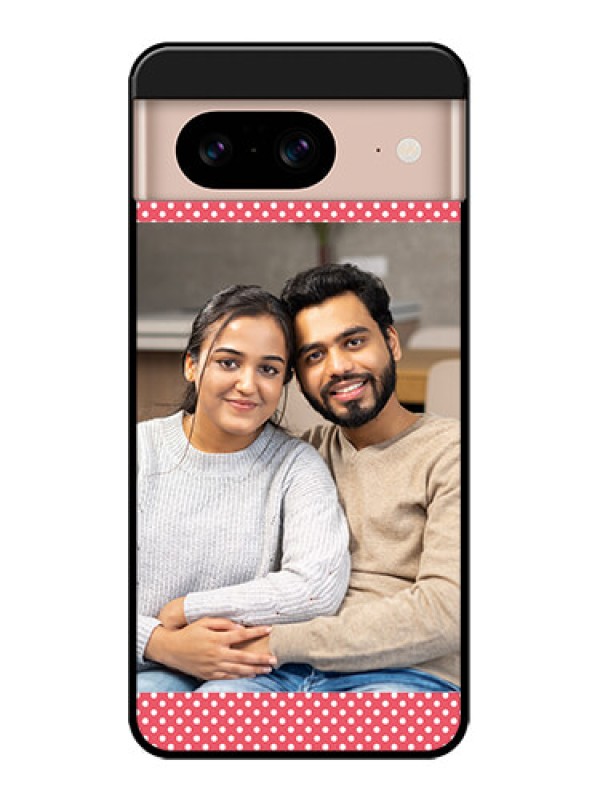 Custom Google Pixel 8 5G Custom Metal Phone CaseWhite Dotted Design