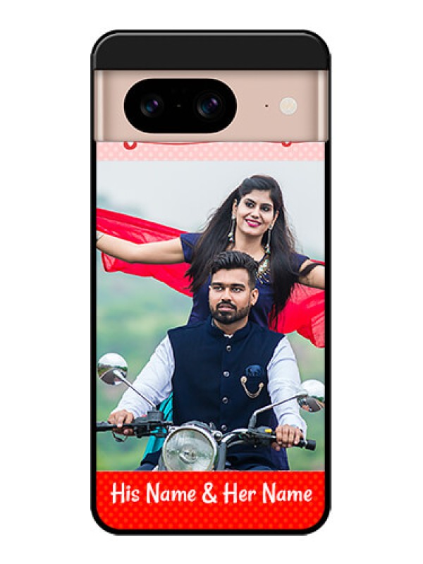 Custom Google Pixel 8 5G Custom Metal Phone CaseRed Pattern Case Design