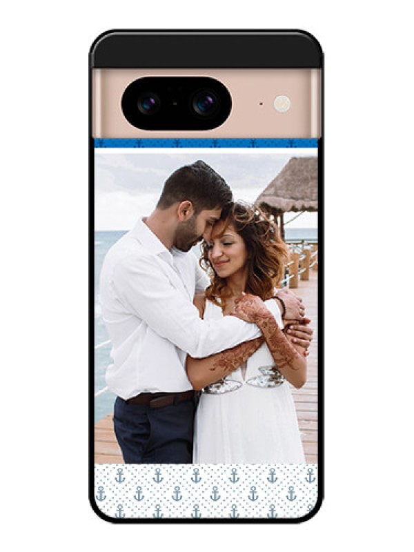 Custom Google Pixel 8 5G Custom Metal Phone CaseBlue Anchors Design