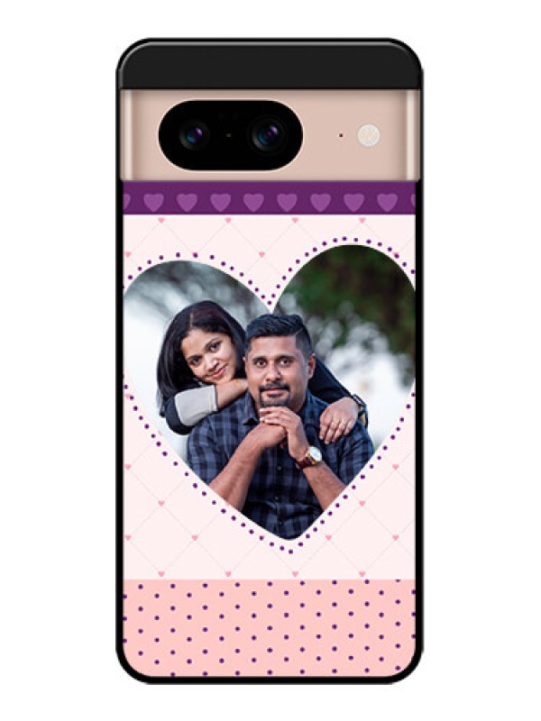 Custom Google Pixel 8 5G Custom Metal Phone CaseViolet Love Dots Design