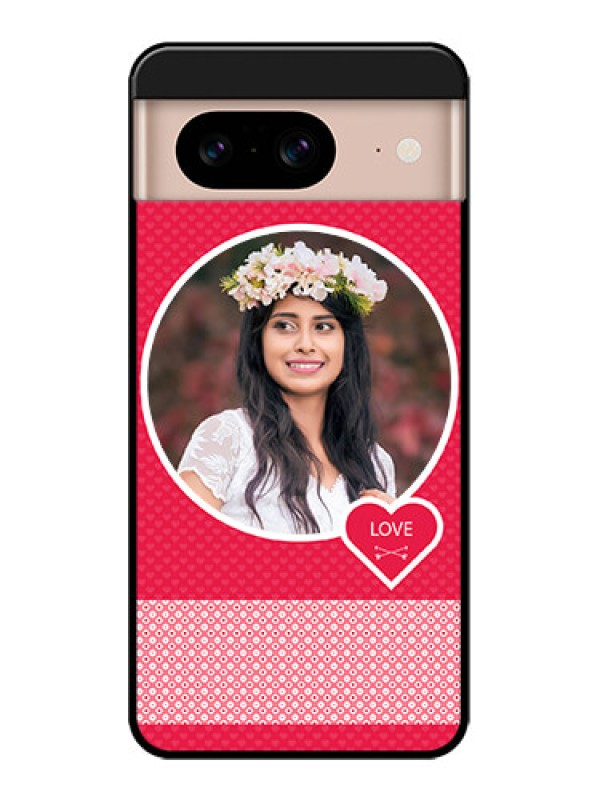 Custom Google Pixel 8 5G Custom Metal Phone CasePink Color Pattern Design