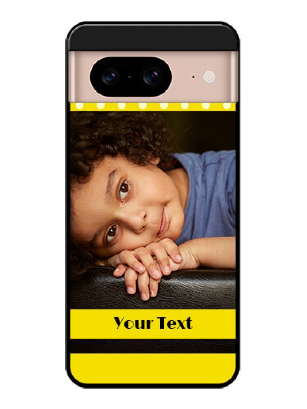 Custom Google Pixel 8 5G Custom Metal Phone CaseBright Yellow Case Design