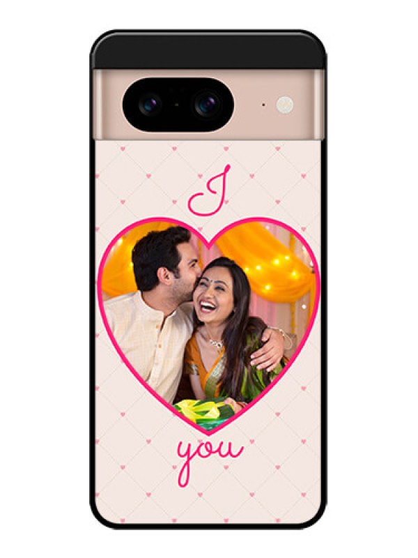 Custom Google Pixel 8 5G Custom Metal Phone CaseHeart Shape Design