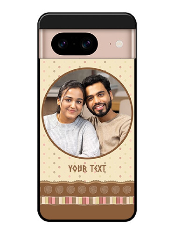 Custom Google Pixel 8 5G Custom Metal Phone CaseBrown Dotted Mobile Case Design