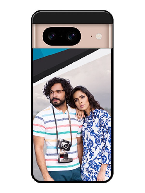 Custom Google Pixel 8 5G Custom Metal Phone CaseSimple Pattern Photo Upload Design