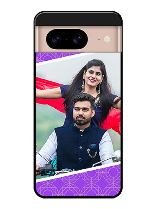 Custom Google Pixel 8 5G Custom Metal Phone CaseViolet Color Pattern Design