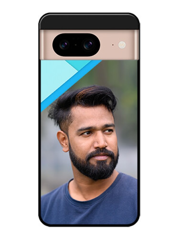 Custom Google Pixel 8 5G Custom Metal Phone CaseBlue Pattern Design