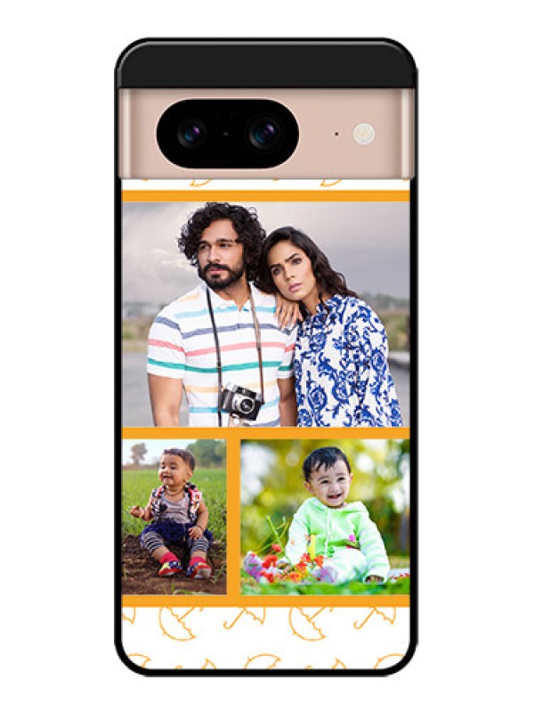 Custom Google Pixel 8 5G Custom Metal Phone CaseYellow Pattern Design