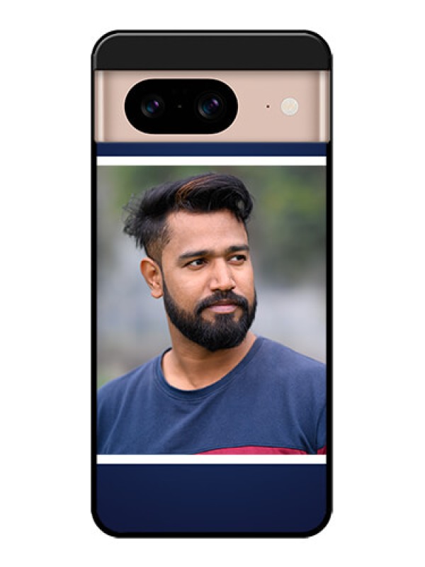 Custom Google Pixel 8 5G Custom Metal Phone CaseSimple Royal Blue Design