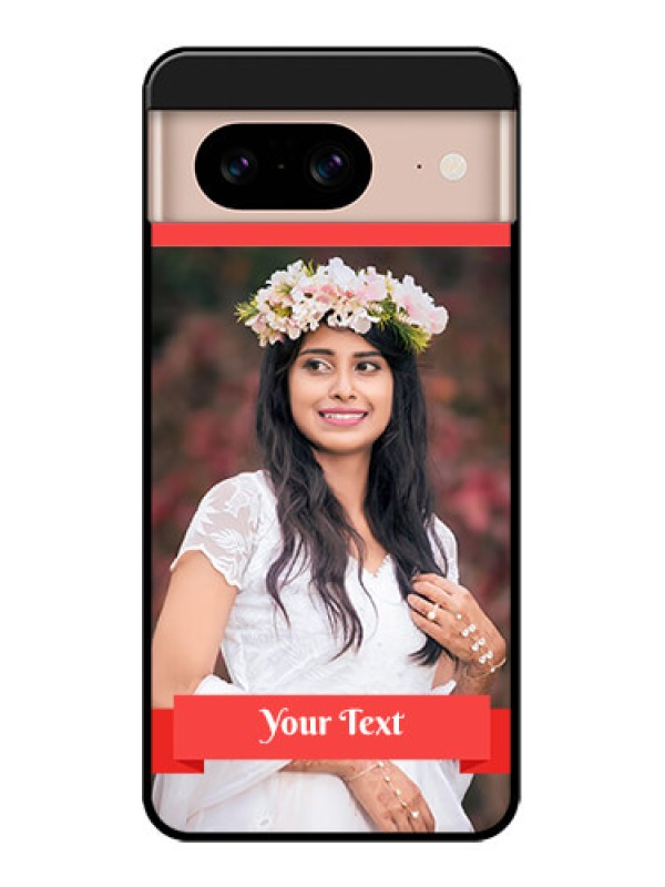 Custom Google Pixel 8 5G Custom Metal Phone CaseSimple Red Color Design