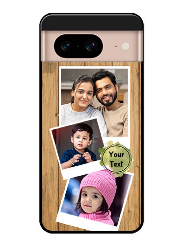 Custom Google Pixel 8 5G Custom Metal Phone CaseWooden Texture Design