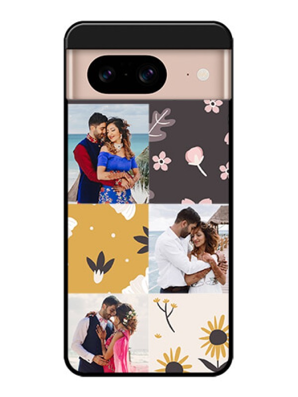 Custom Google Pixel 8 5G Custom Metal Phone Case3 Images With Floral Design