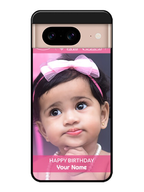 Custom Google Pixel 8 5G Custom Metal Phone CaseWith Birthday Line Art Design