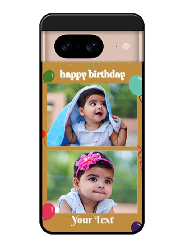 Custom Google Pixel 8 5G Custom Metal Phone CaseImage Holder With Birthday Celebrations Design
