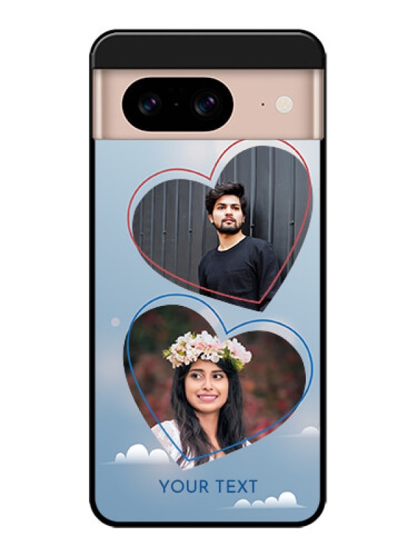 Custom Google Pixel 8 5G Custom Metal Phone CaseBlue Color Couple Design