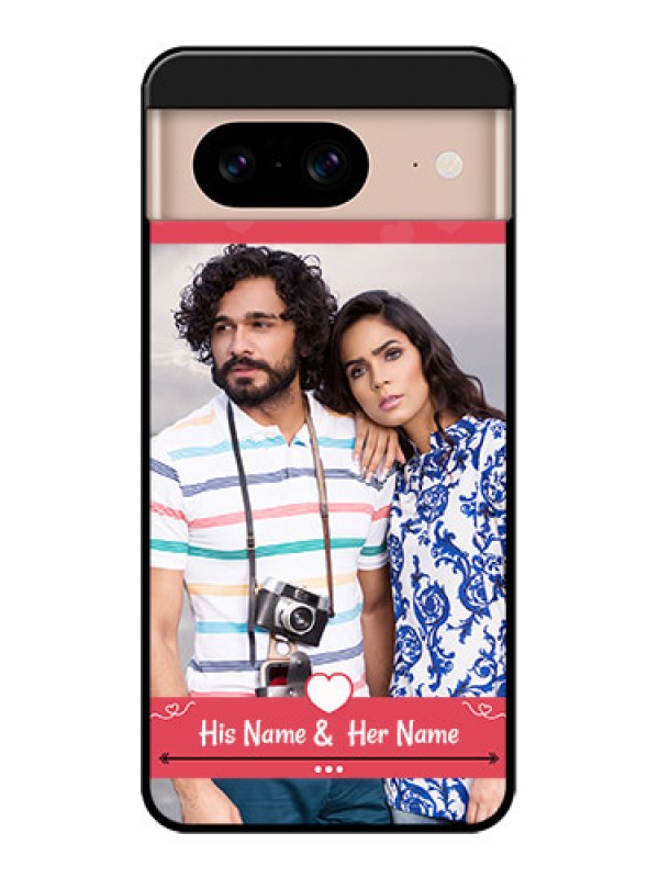 Custom Google Pixel 8 5G Custom Metal Phone CaseSimple Love Design