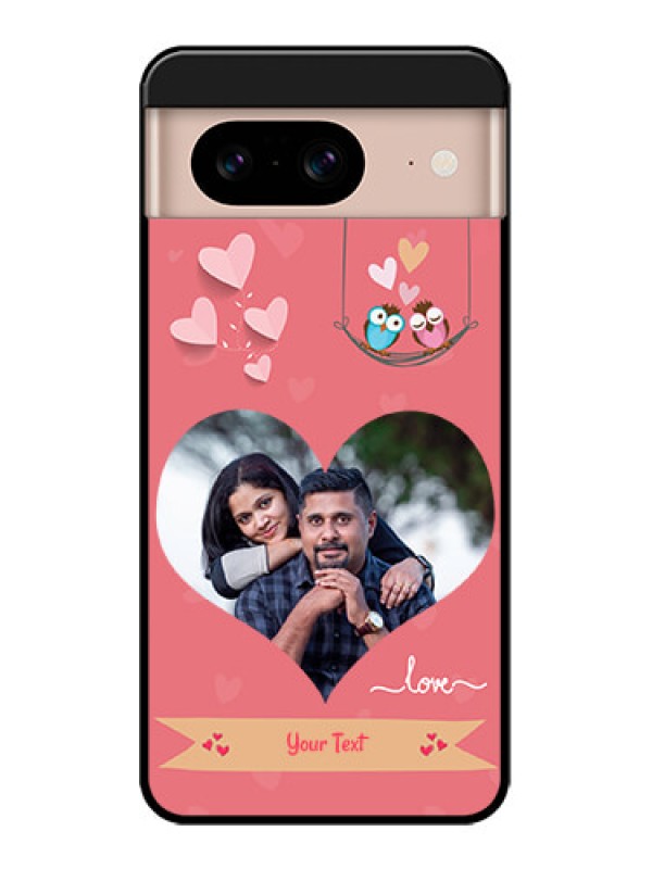 Custom Google Pixel 8 5G Custom Metal Phone CasePeach Color Love Design