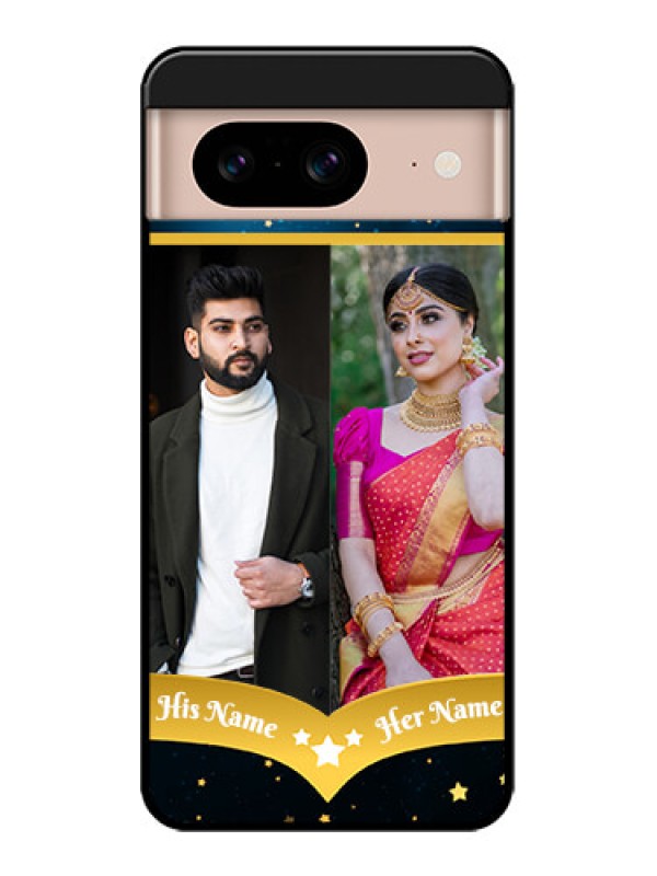 Custom Google Pixel 8 5G Custom Metal Phone CaseGalaxy Stars Backdrop Design