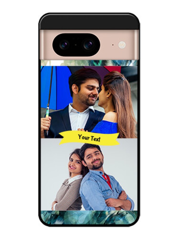 Custom Google Pixel 8 5G Custom Metal Phone CaseImage With Boho Peacock Feather Design