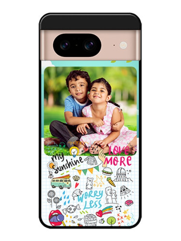 Custom Google Pixel 8 5G Custom Metal Phone CaseDoodle Love Design