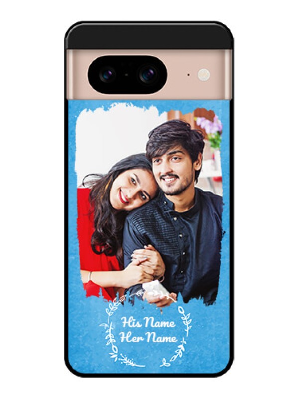 Custom Google Pixel 8 5G Custom Metal Phone CaseBlue Color Vintage Design