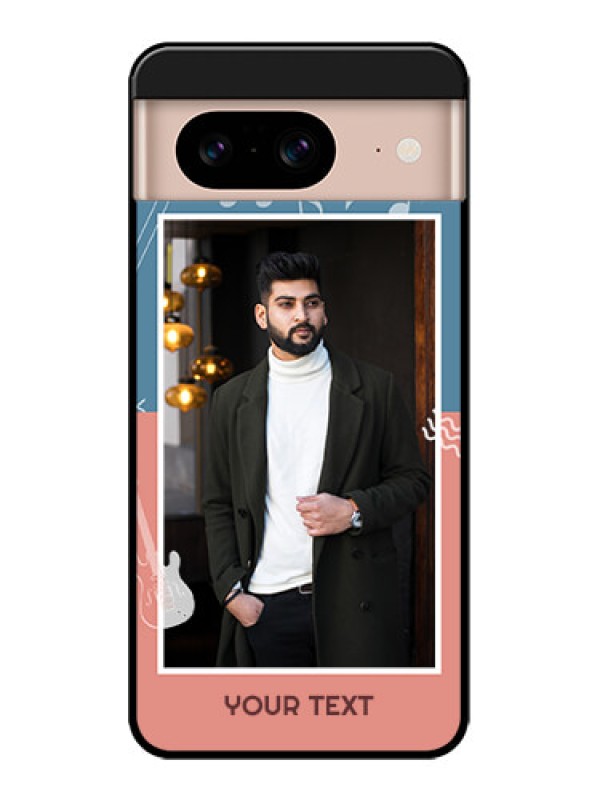 Custom Google Pixel 8 5G Custom Metal Phone CaseWith Color Musical Note Design