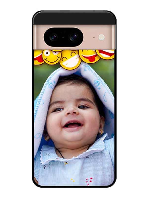 Custom Google Pixel 8 5G Custom Metal Phone CaseWith Smiley Emoji Design