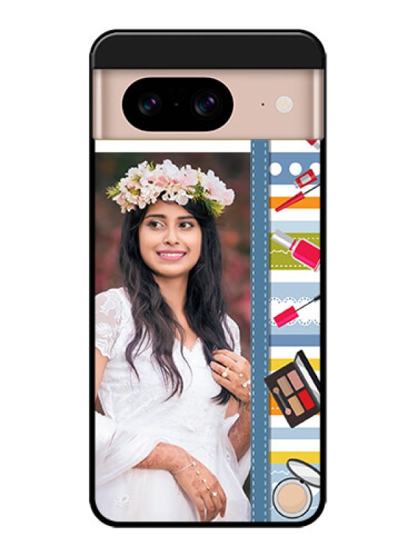 Custom Google Pixel 8 5G Custom Metal Phone CaseMakeup Icons Design