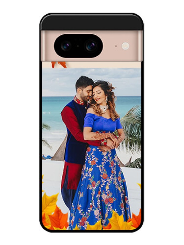 Custom Google Pixel 8 5G Custom Metal Phone CaseAutumn Maple Leaves Design